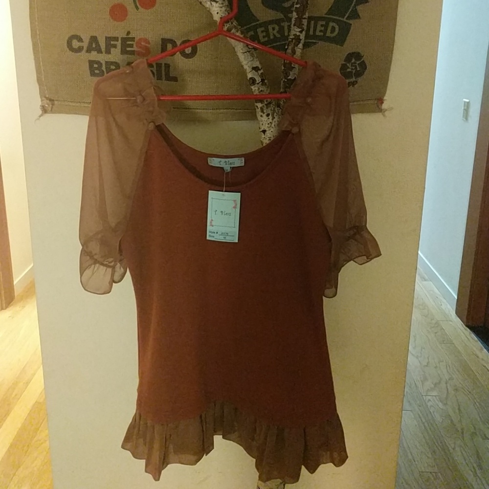 cute brown dress shirt